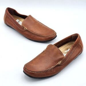 14th & Union Floater Leather Slip On Loafers Comfort Shoes Brown Men's Size 11.5
